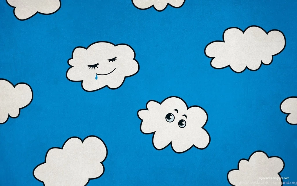 My Grinning Mind: Blue Sky Funny Cartoon Clouds
