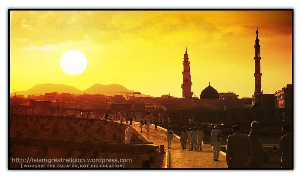 Masjid Nabawi Sun Set View Wallpapers