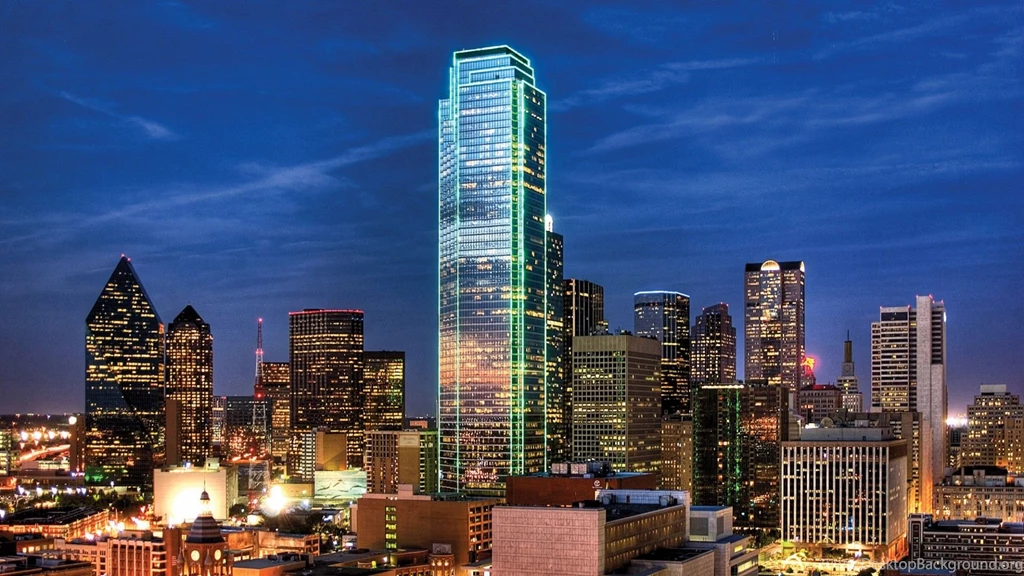 Dallas Tag Wallpapers: Dusk Dallas Skyline City Lights Big Texas ...