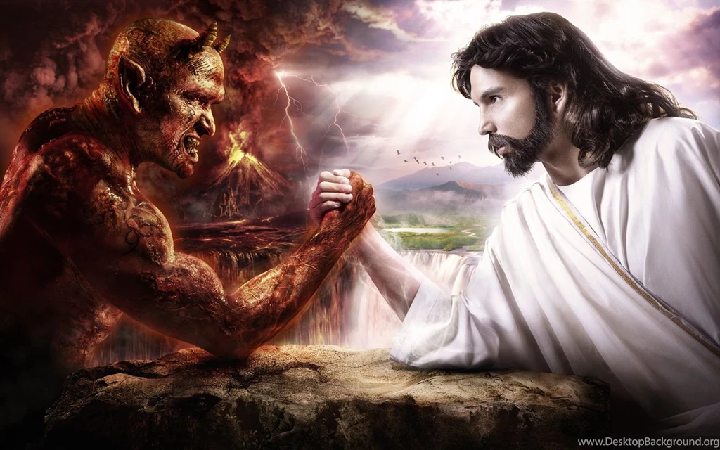 Full HD Wallpapers + Drawings And Paintings, Religion, Devils, Jesus