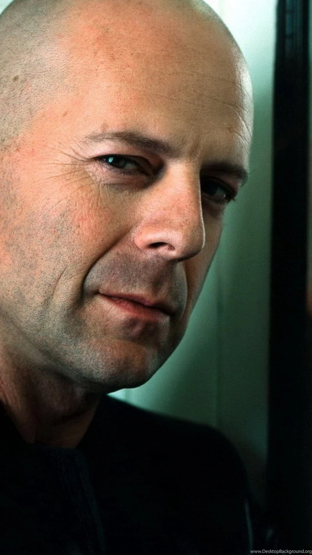 Download Wallpapers 1080x1920 Bruce Willis, Bald Head, Man  Desktop 