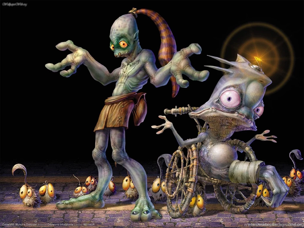 ODDWORLD Sci fi Game Alien F Wallpapers Desktop Background