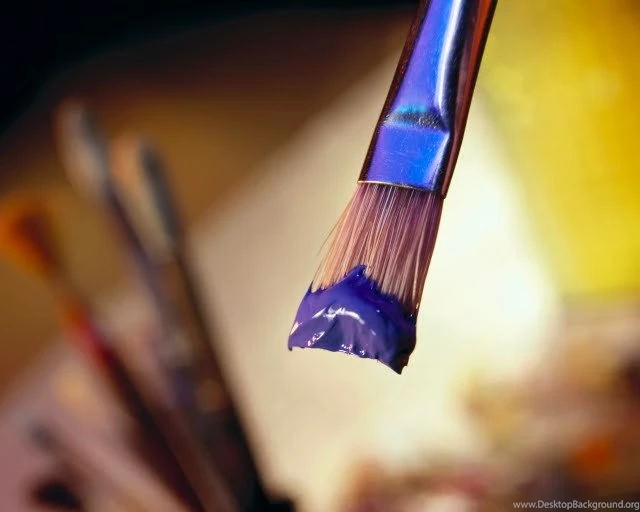Brush With Blue Paint Paint Brush C... Wallpapers