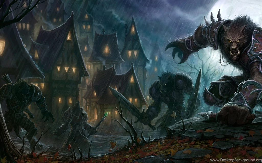 Wallpapers World Of Warcraft Fantasy Wolves Warriors Night ...