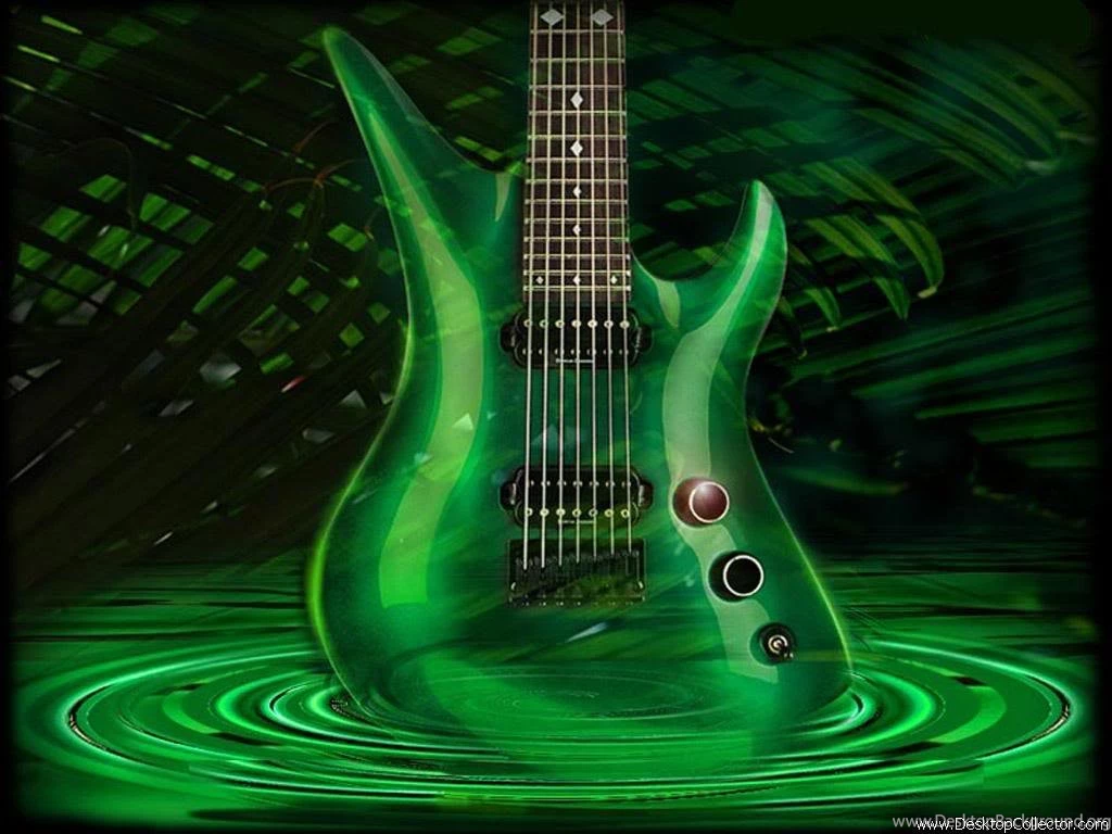 Green guitar wallpaper.jpg Photo By Skumsaek