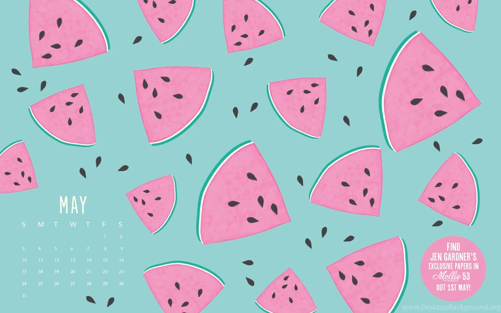 Free Desktop Wallpaper: May Calendar Mollie Makes