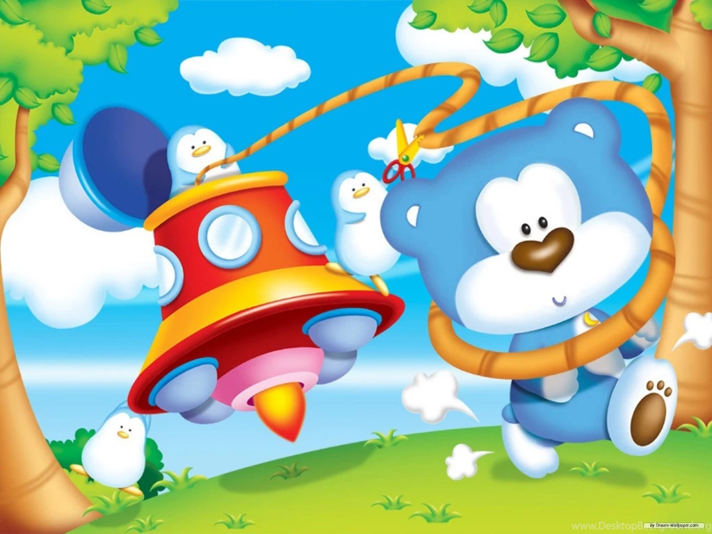 Free Wallpapers Free Cartoon Wallpapers Blue Bear Wallpapers ...