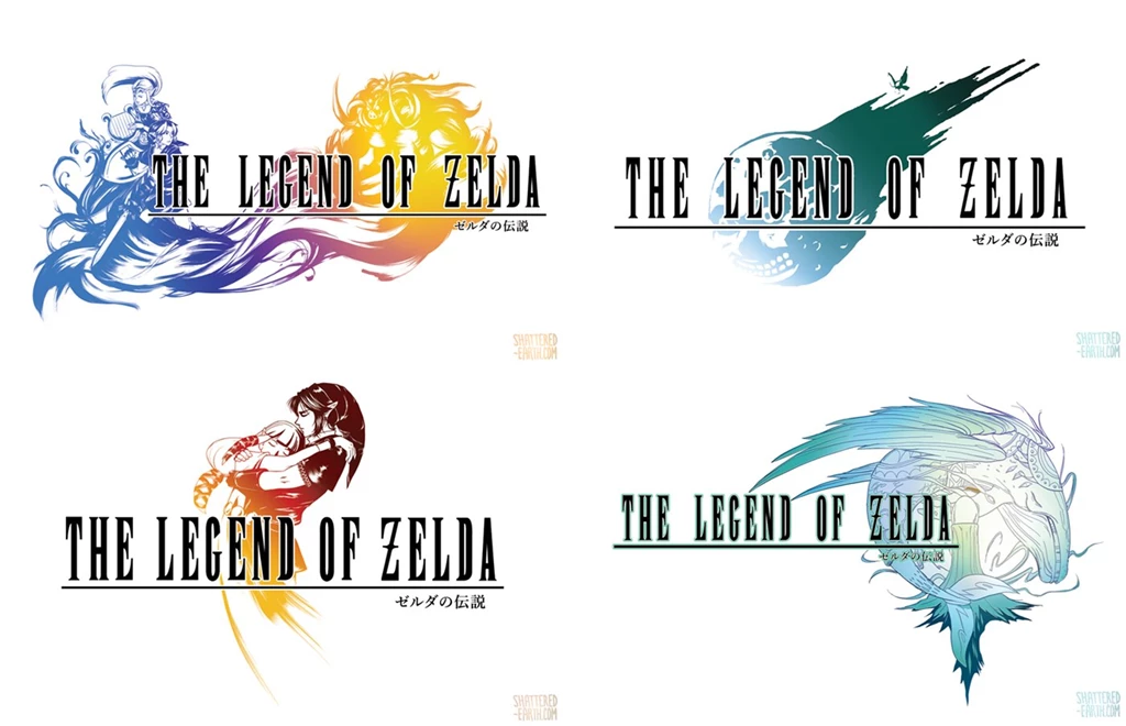 Final Fantasy X Legend Of Zelda Logos Cross Over By Shattered ...