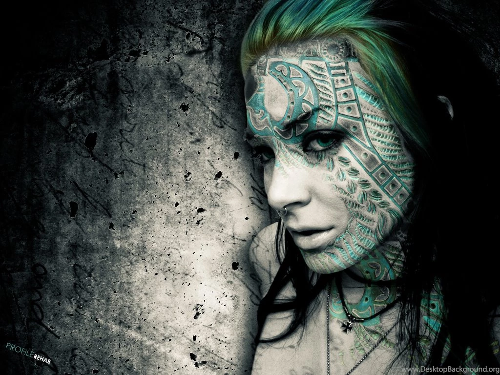 Wallpapers Grunge Tatoo Abstract Girl Tattoo 1024x768