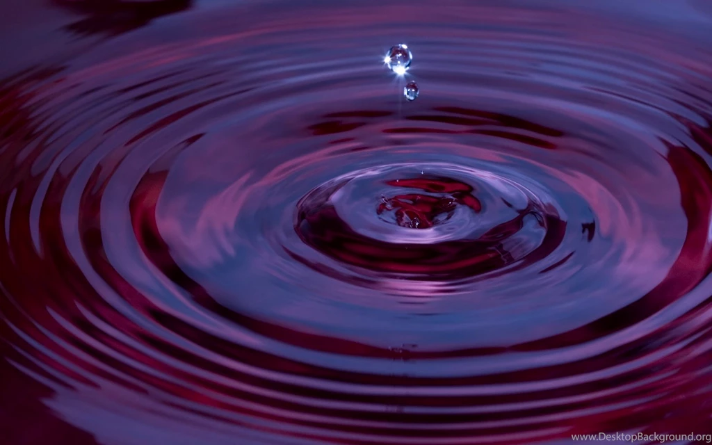 Drop Purple Rain Red Ripples Wallpapers (