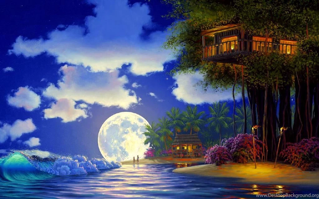 I Love Tree House: Love Night Tree House Wallpapers 1680x1050