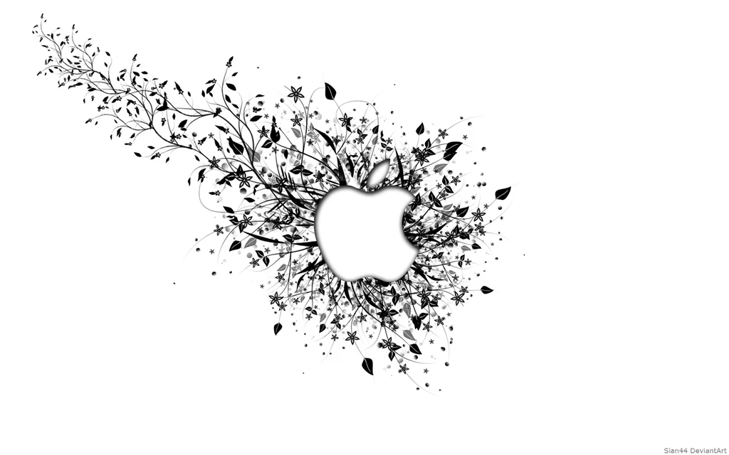 Apple Logo Art White Wallpapers Full HD Free De