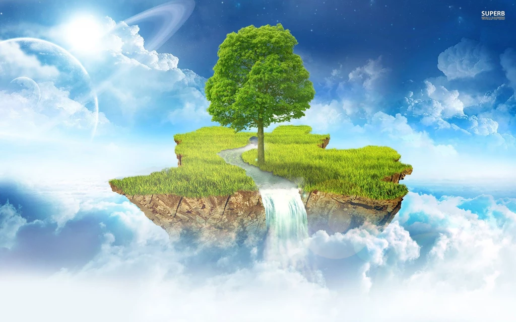 Floating Island In The Clouds Wallpapers Fantasy Wallpapers