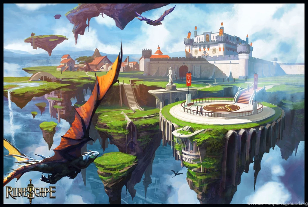 RUNESCAPE Fantasy Adventure Island City Castle Dragon Wallpapers ...