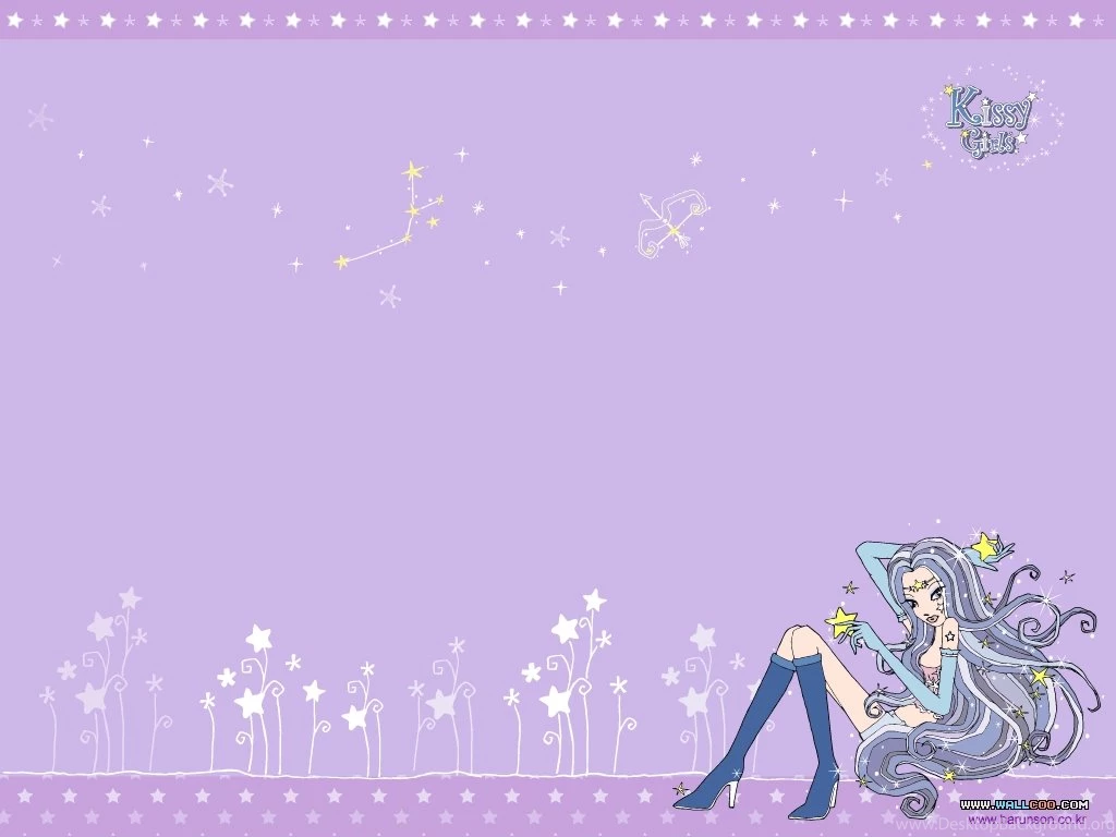 S.Korean Cartoon Wallpapers Kissy Girls4 Wallcoo.net