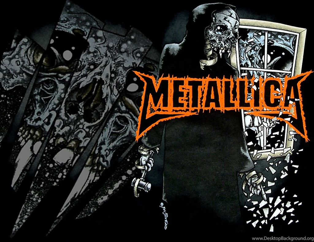 METALLICA Thrash Metal Heavy Album Cover Art Dark E Wallpapers ...