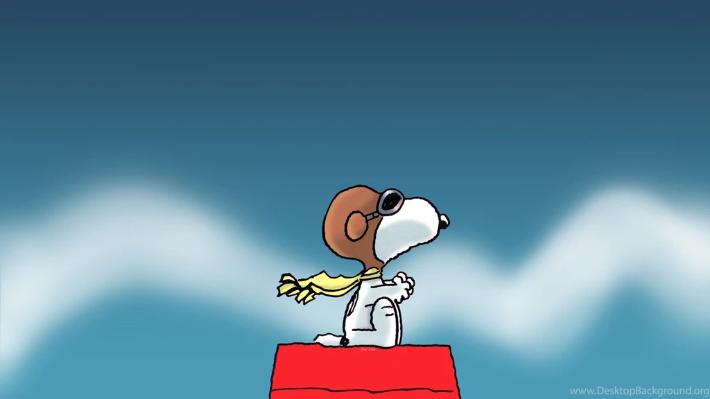 Snoopy On Red House Wind Scarf Wallpaper.jpg