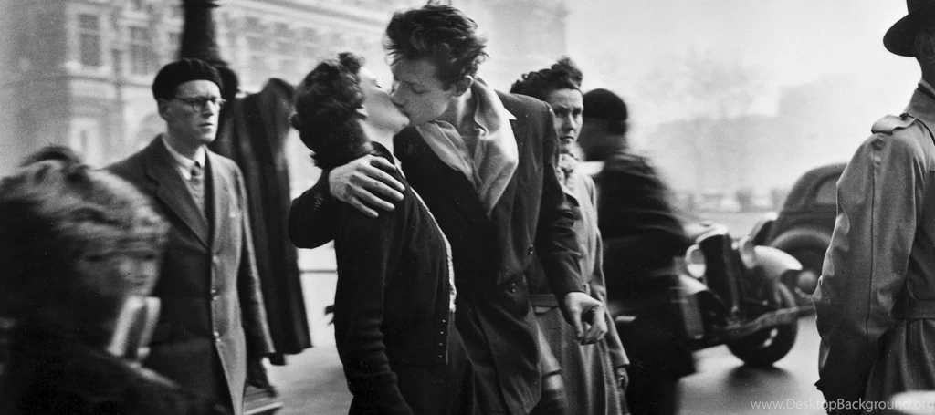 Black And White Photo Of Lovers In Paris Wallpapers And Images ...