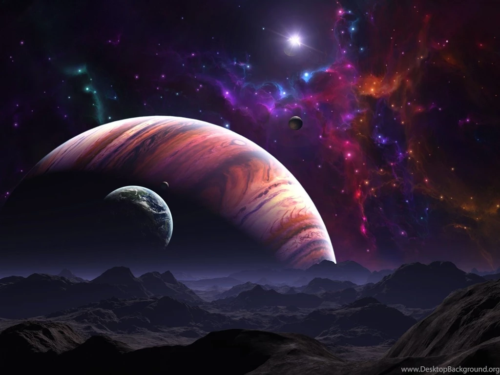 Red Planet And Blue Planet Wallpapers