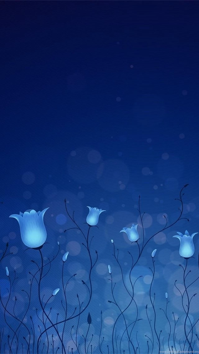 Blue Flowers iPhone 5s Wallpapers Download
