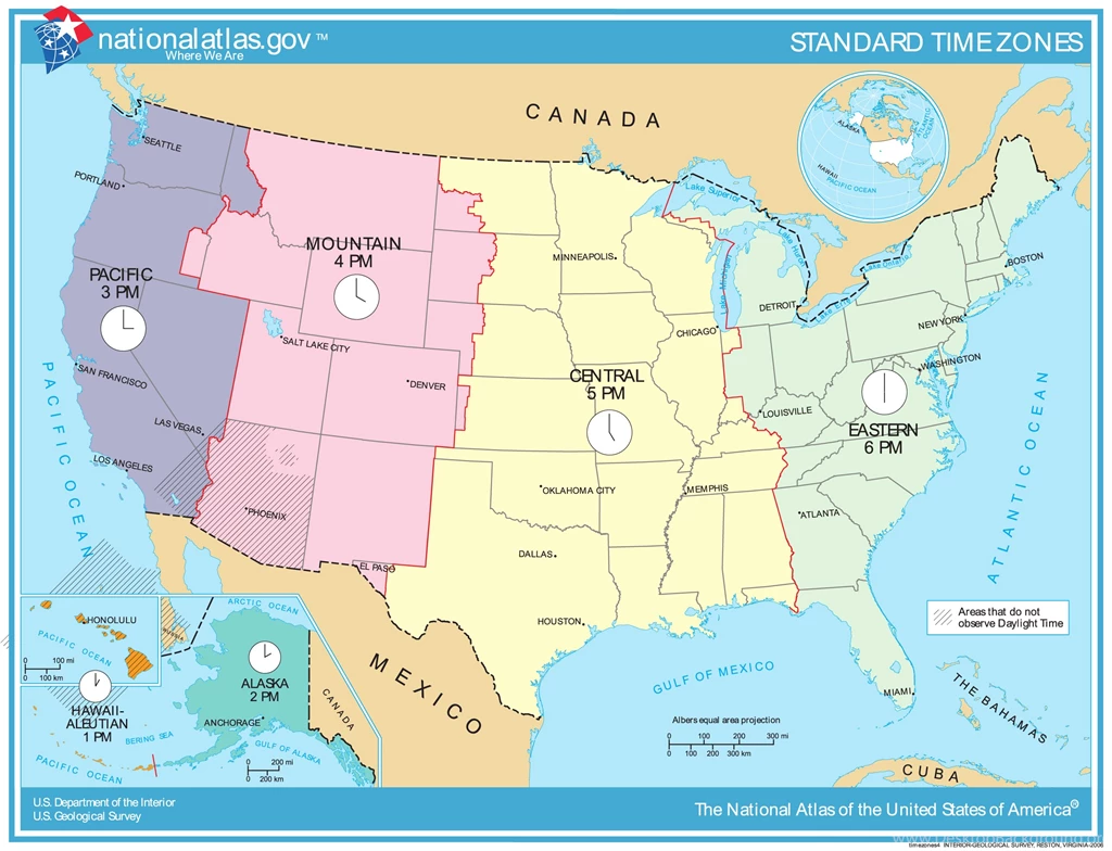 Wallpapers Clocks Map Usa Time Zones 2560x1960