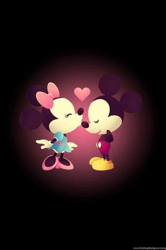 Minnie Gives Mickey A Kiss Cutest Wallpapers Ever!!!!!