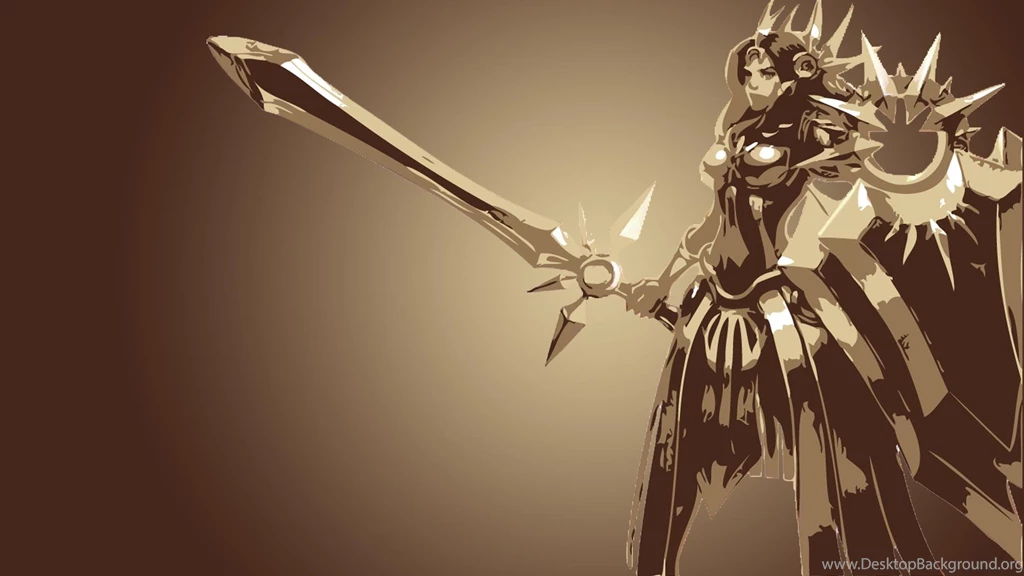 Leona Minimalistic Fan Art League Of Legends Wallpapers