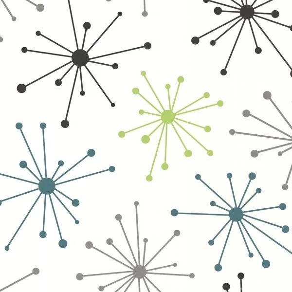 Jax Teal Starburst Wallpapers Bolt Contemporary Wallpapers By ...