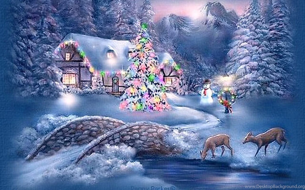 Christmas Winter Scenes Wallpapers Wallpapers Cave
