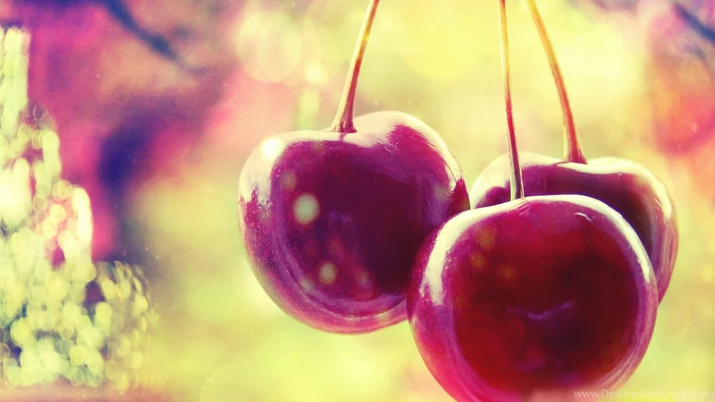 Download Wallpapers 2048x1152 Three Cherry, Berry, Cherry, Red ...