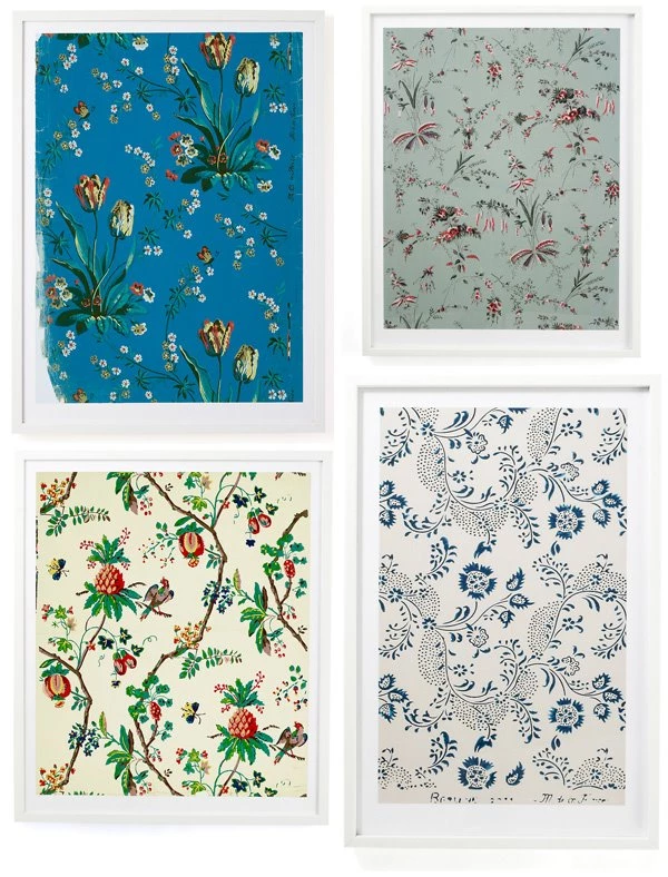 Framing Antique Wallpapers Samples : Katy Elliott