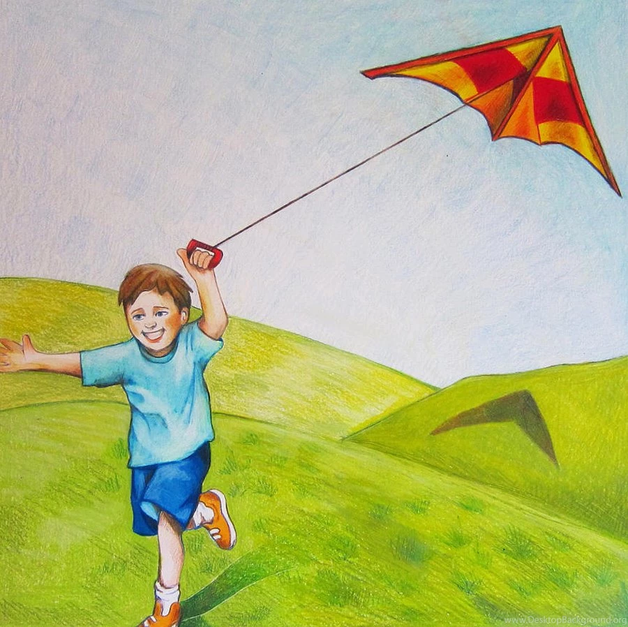 Напиши где находится предметы на этих картинках the kite