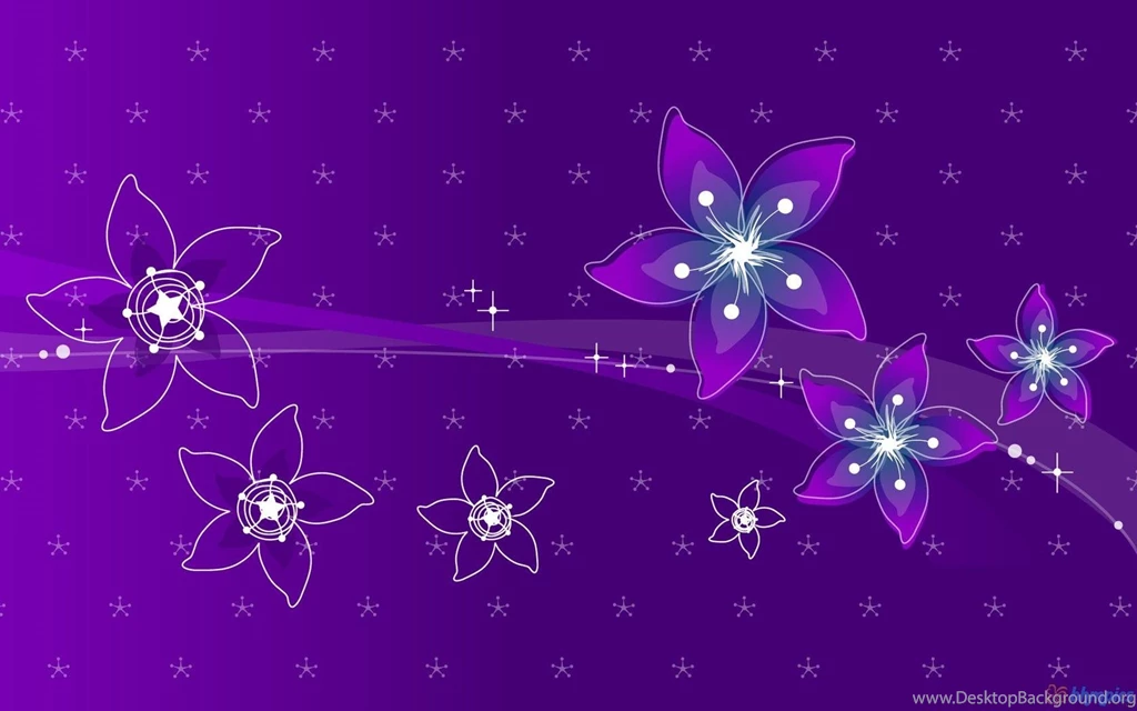 Violet Flowers Design Purple Backgrounds Wallpapers Hd 1680x1050 ...