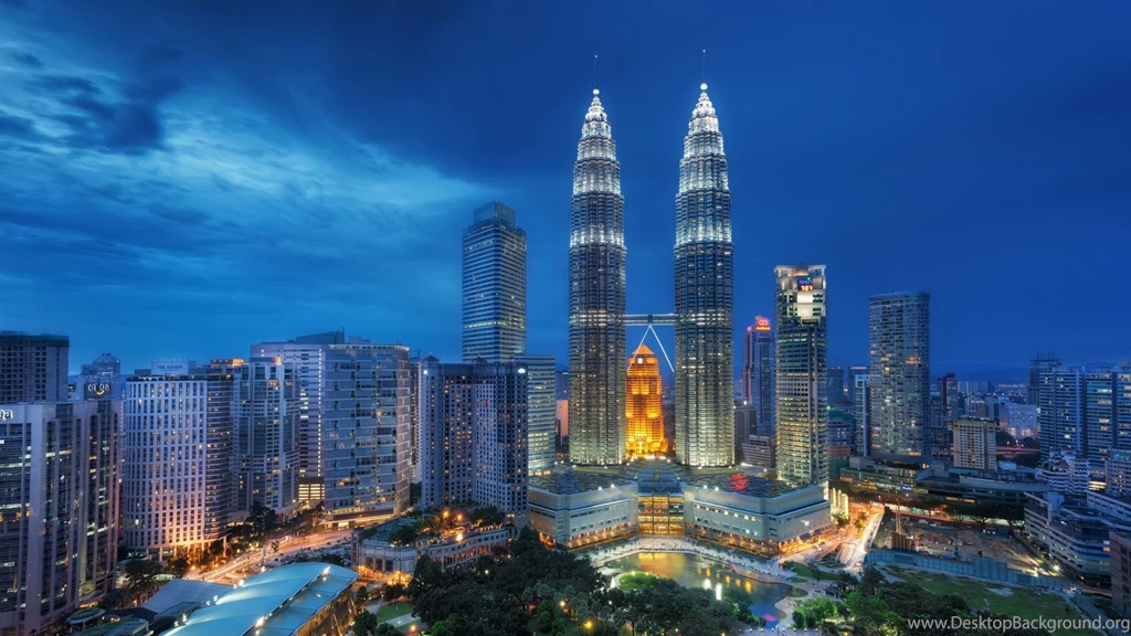 Download Wallpapers 2560x1440 Singapore, Night, Petronas Twin ...