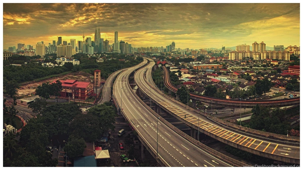 Cityscapes Urban Highways Skyscrapers Malaysia Asia Petronas ...
