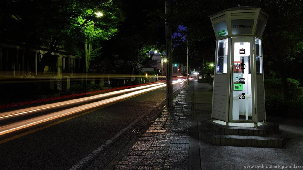 Yokohama Roadside Telephone Booth Wallpapers 1366x768 Wallpapers ...