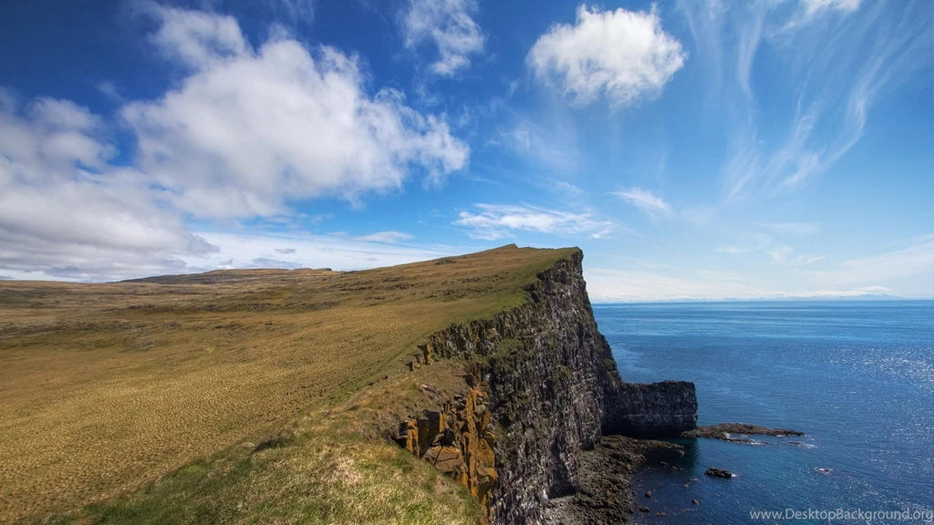 Download Wallpapers 2560x1440 Iceland, Sea, Coast, Cliff Mac iMac ...