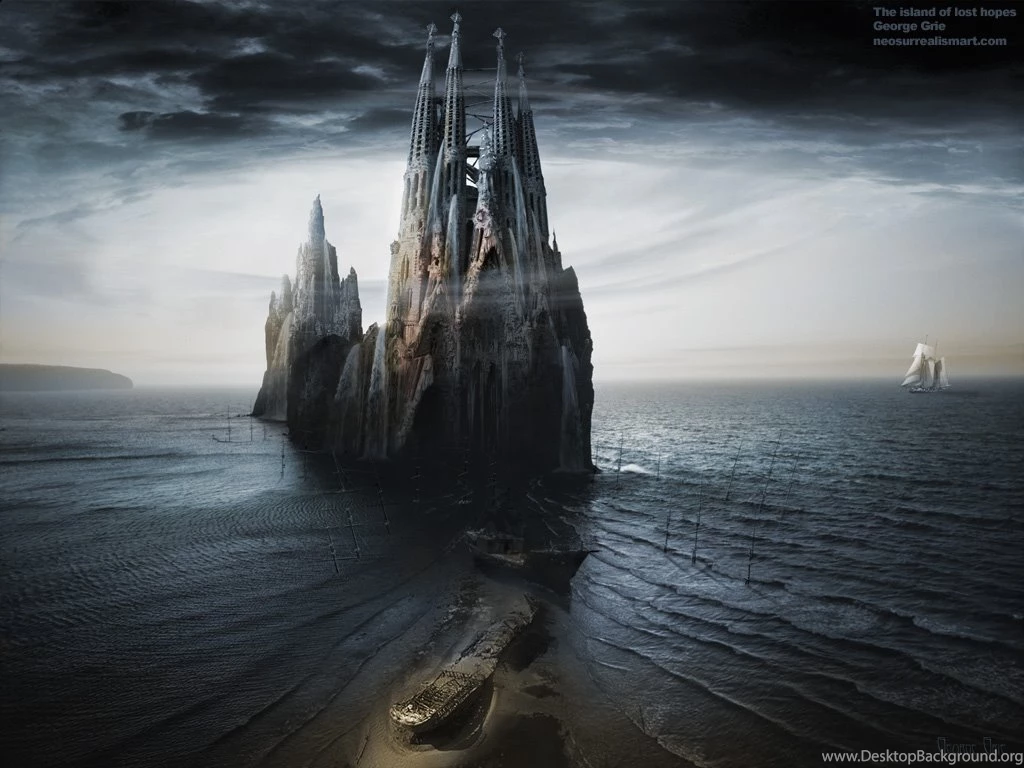 The Island Of Lost Hopes: Surreal Art print, Poster, Book, Desktop ...