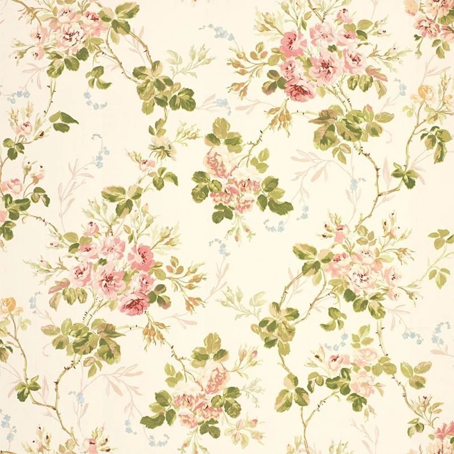 Vintage Flower 2015 Grasscloth Wallpapers