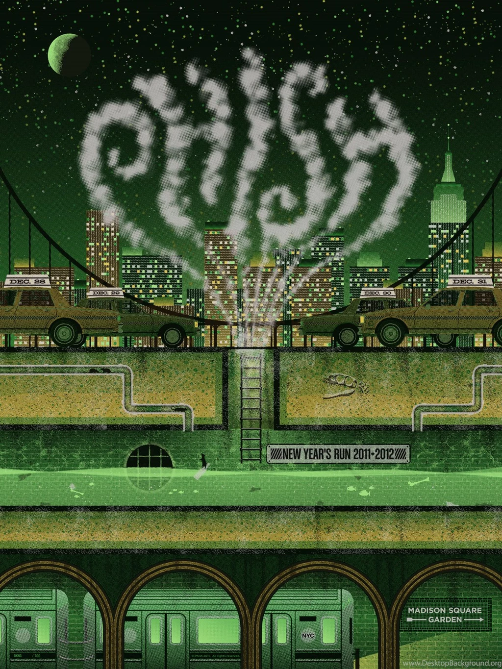 INSIDE THE ROCK POSTER FRAME BLOG: DKNG Studio's Phish New Year's ...