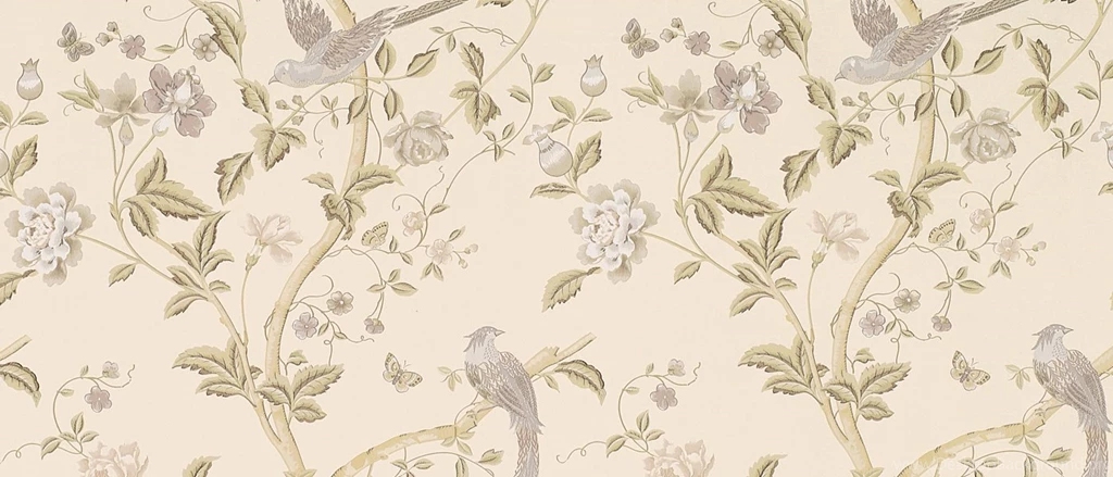 Summer Palace Taupe/Ivory Floral Wallpapers At Laura Ashley