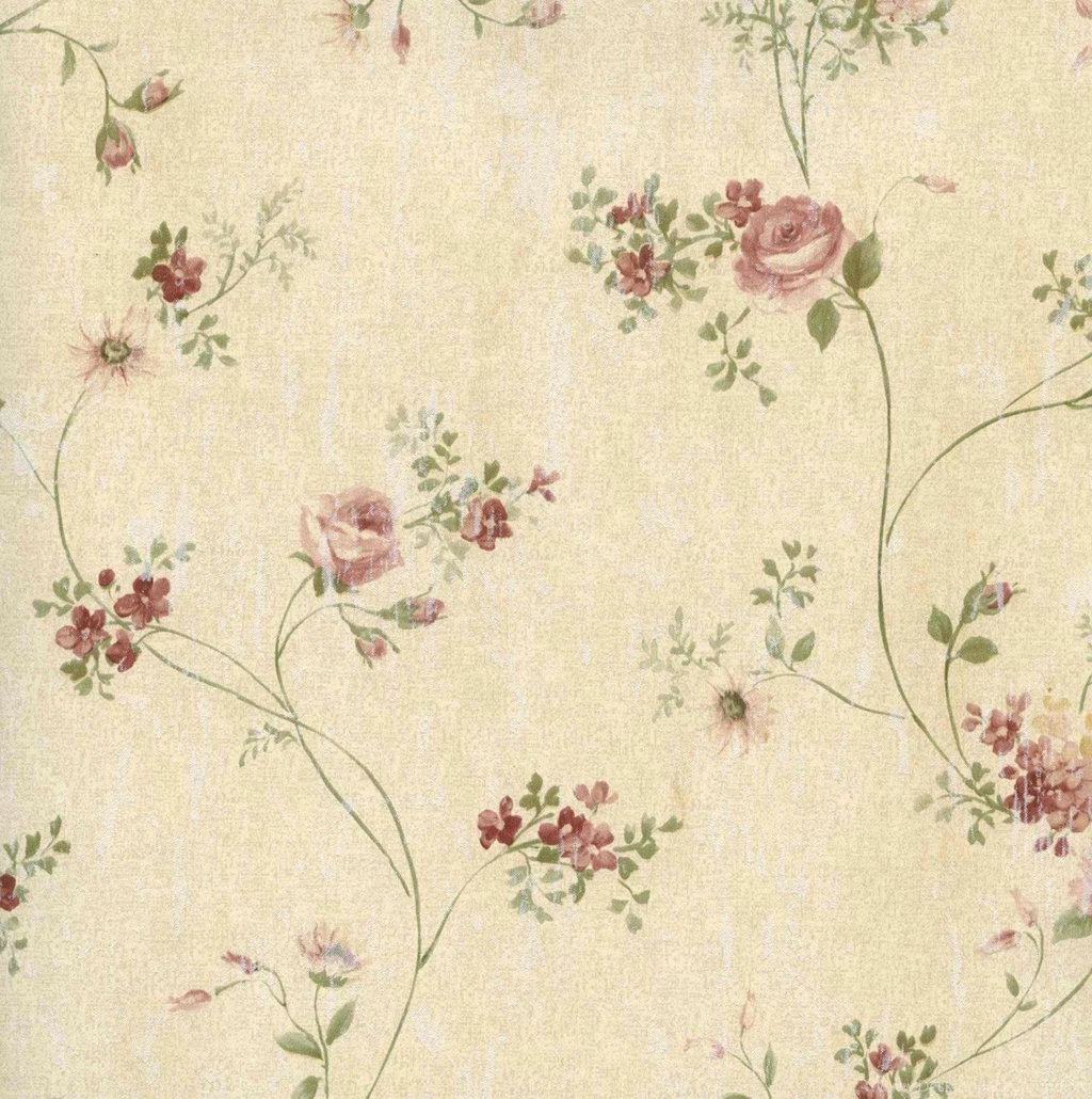 Tan Maroon CG97099 Virginia Vine Wallpapers Interior Home Decor