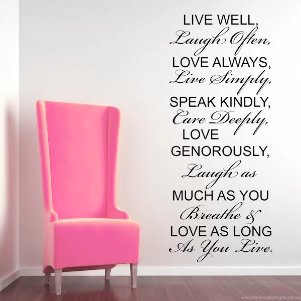 Live Well Laugh Often Love Always Wall Sticker Decals