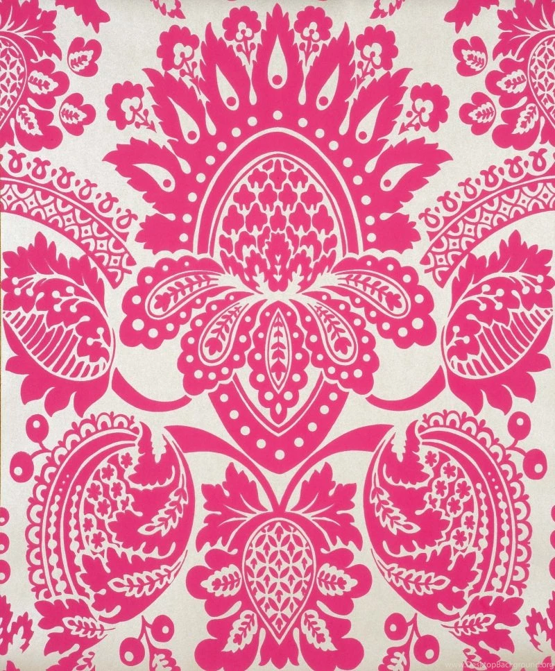 Hot Pink Damask Wallpapers Wallpapers Zone