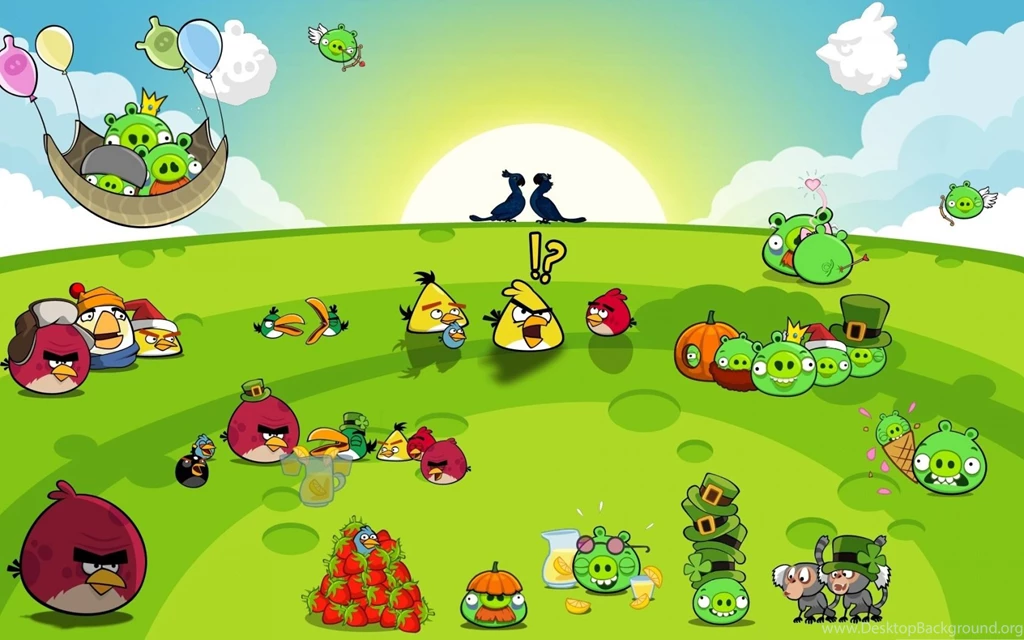 20516) Angry Birds Birthday Backgrounds Wallpapers WalOps.com