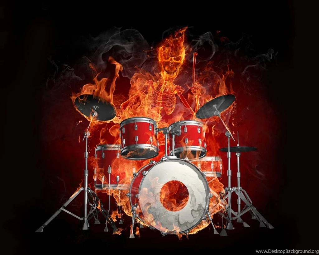Wallpapers Drums Flames Fire Hd 1280x1024