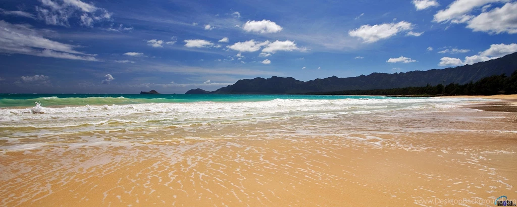 Download Wallpapers Bellows Beach, Oahu, Hawaii (2560 X 1024 Dual ...