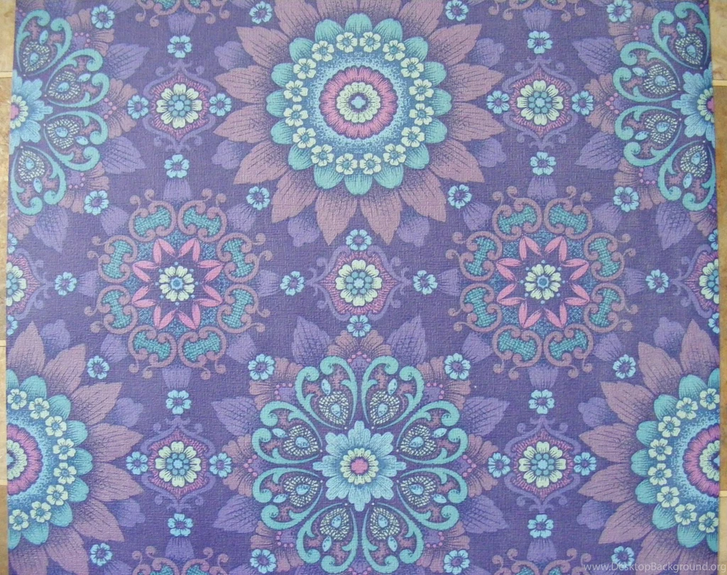 Vintage Wallpapers Purple ALHAMBRA Wall Vinyl Paper By Mumxie
