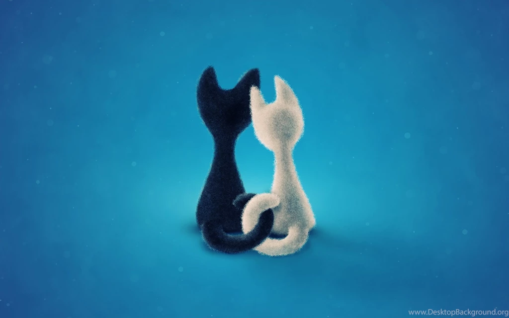 Black Cat White Cat, Cute, Mac, 1920x1200 HD Wallpapers And FREE ...