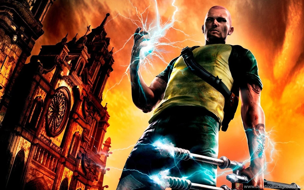 Download 1680x1050 InFamous 2 Cole MacGrath With Amp Wallpapers